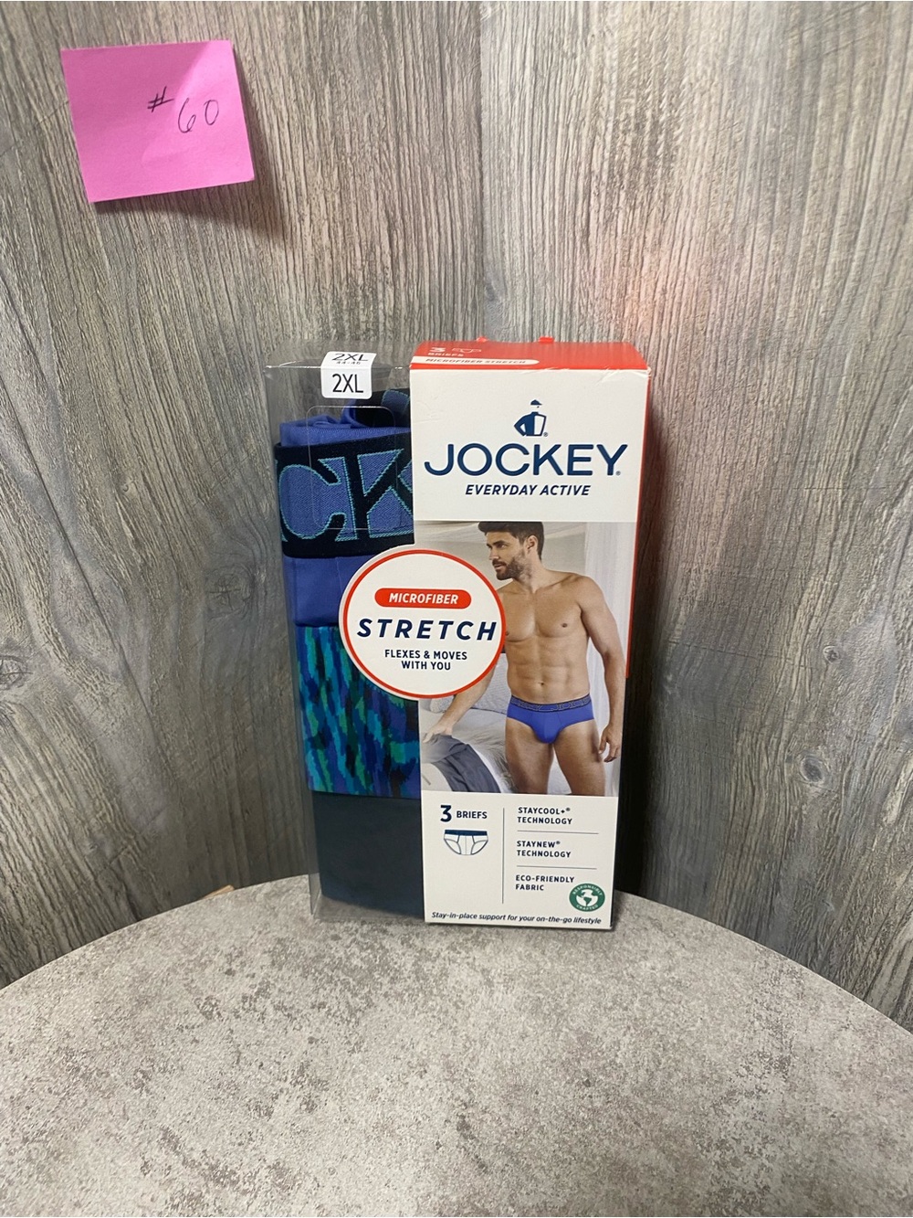 Jockey Men's Everyday Active 3-Pack Briefs in Blue and Teal Mix